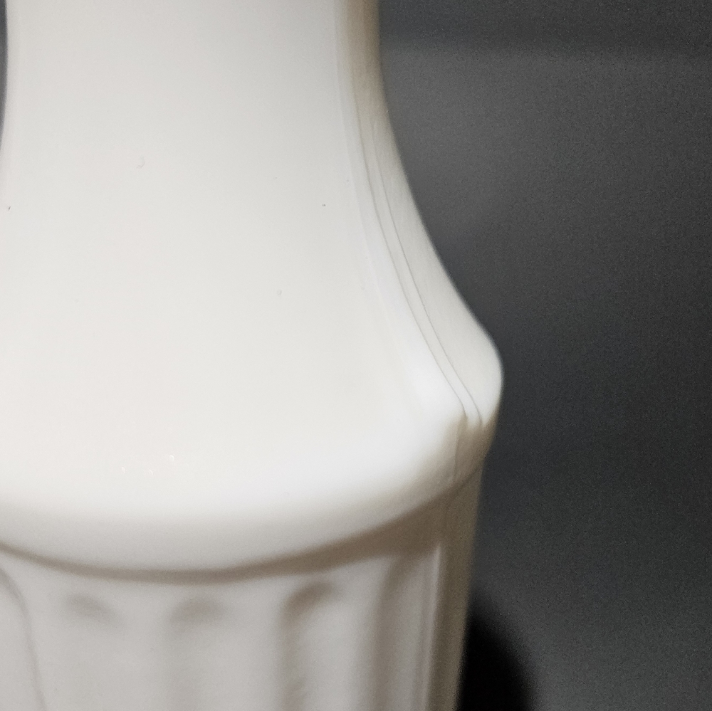 Vintage Ribbed Milk Glass Vase - Picture 8 of 8